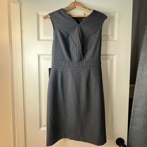 A sleeveless mid grey dress from The Limited.